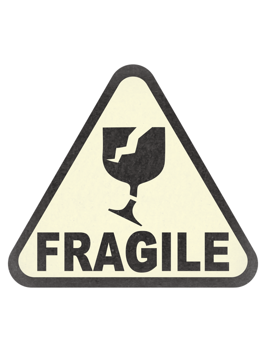 モノクロシンプルステッカー_FRAGILE