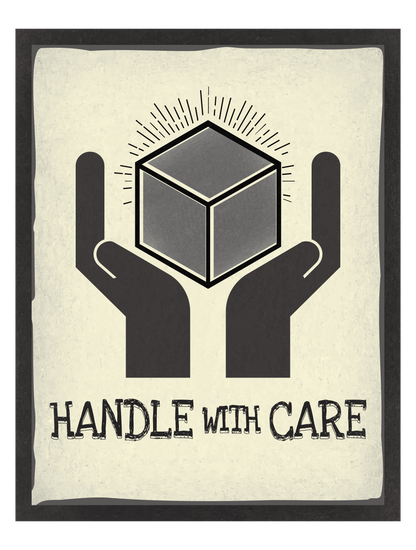 モノクロシンプルステッカー_HANDLE_WITH_CARE