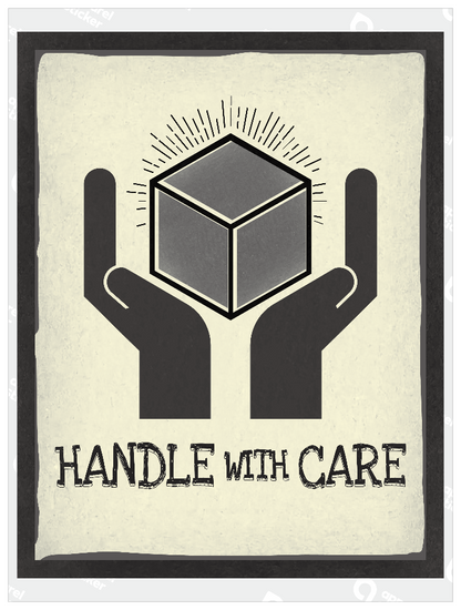 モノクロシンプルステッカー_HANDLE_WITH_CARE