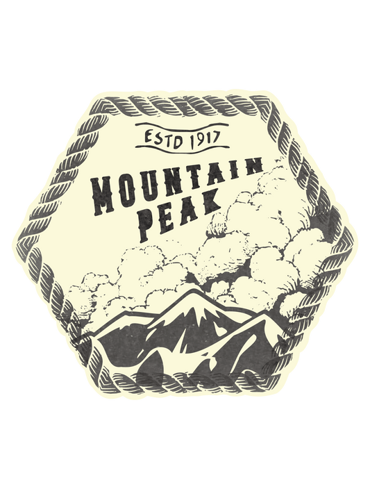 モノクロシンプルステッカー_MOUNTAIN_PEAK