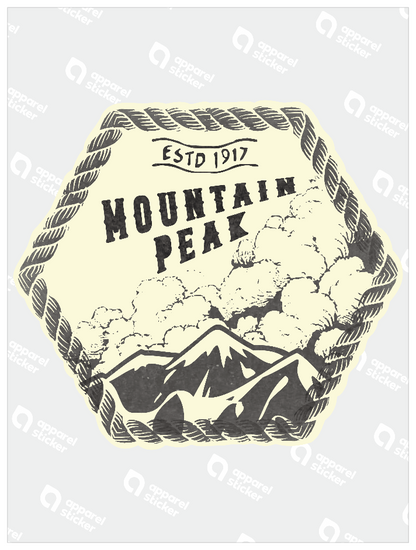 モノクロシンプルステッカー_MOUNTAIN_PEAK