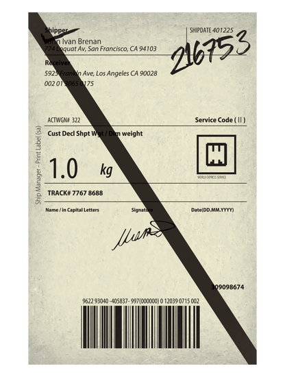 モノクロシンプルステッカー_SHIPPING_LABEL
