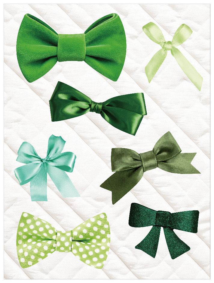 リアルリボン_緑黄緑色