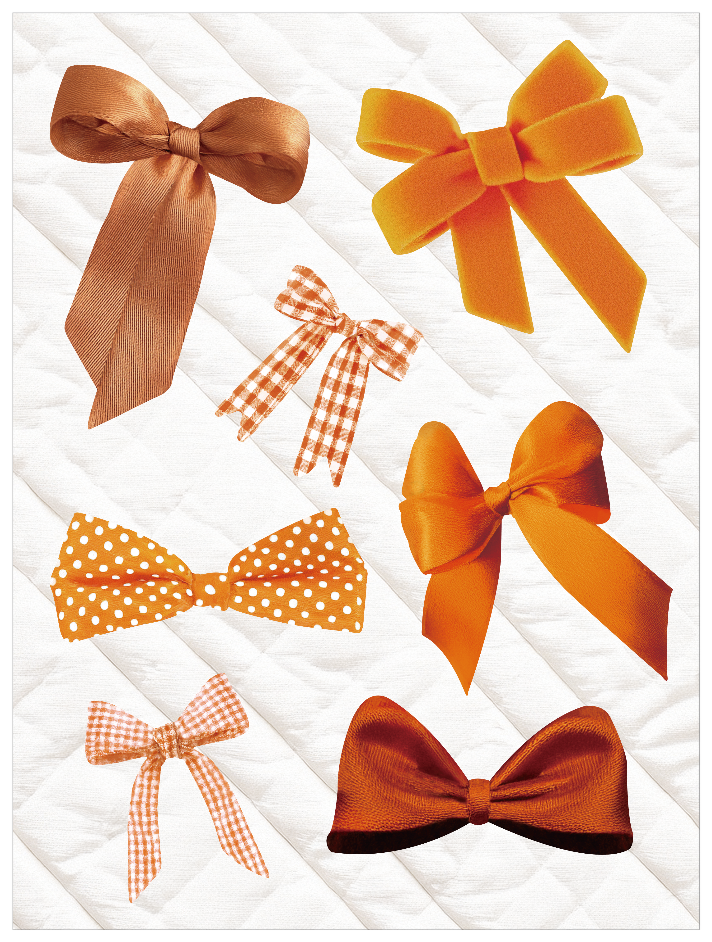 リアルリボン_橙黄色