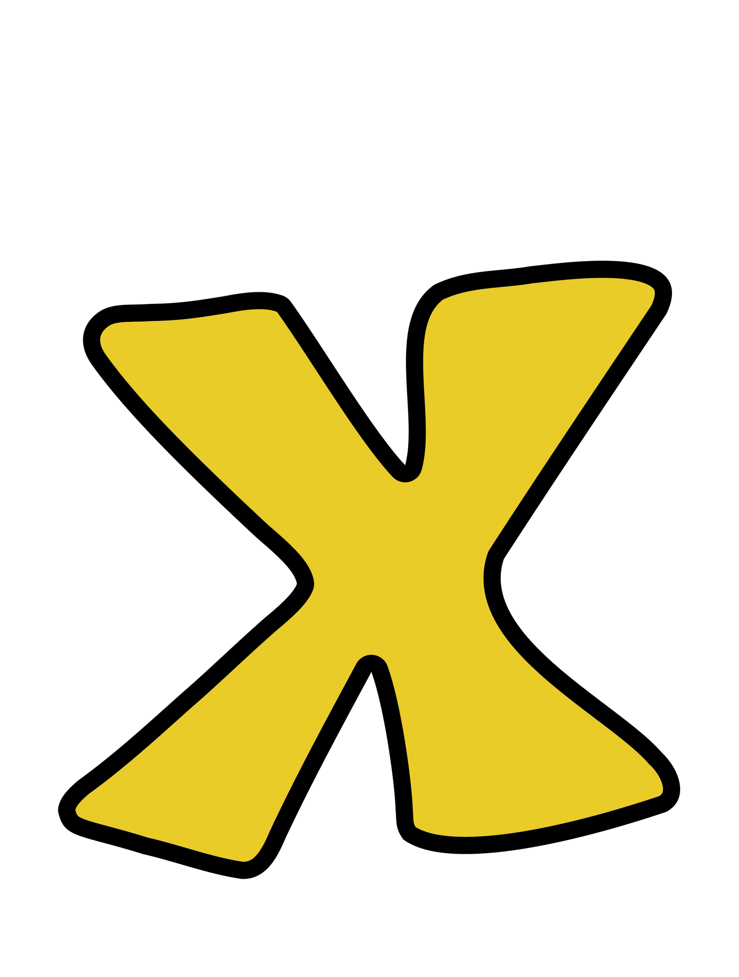 POPアルファベット_X