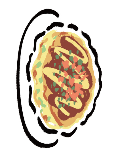 だびくん_お好み焼き