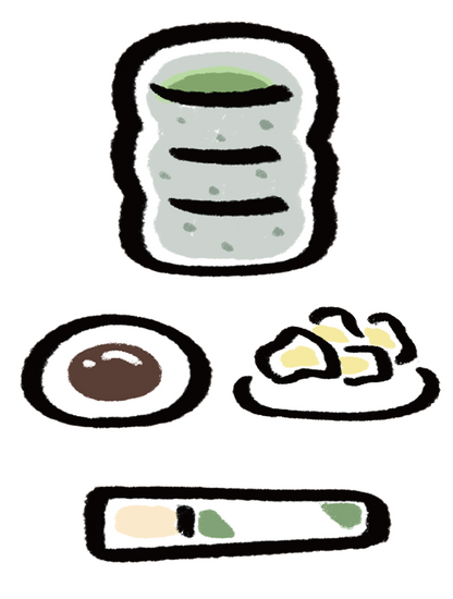 だびくん_お茶がりお箸醤油