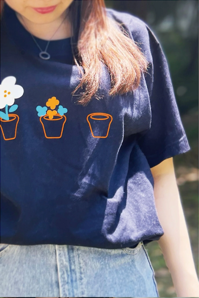 植木鉢ネイビーM