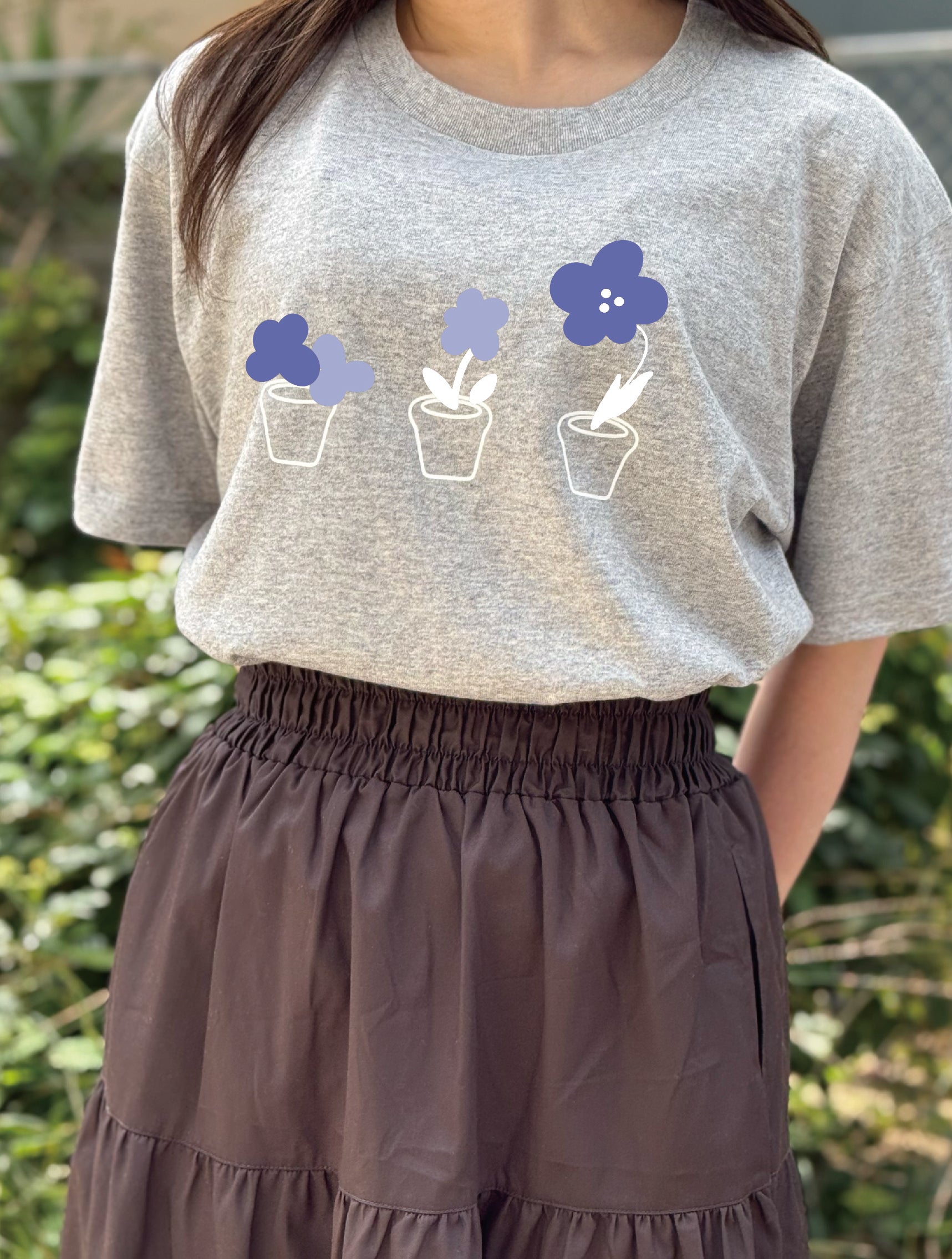 植木鉢グレーS