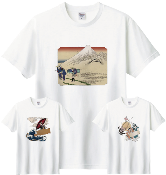 和柄 半袖Tシャツ